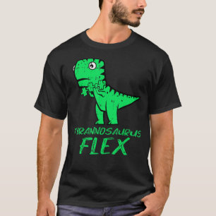T Rex Flex Pun Dinosaur Workout Fitness T-Shirt