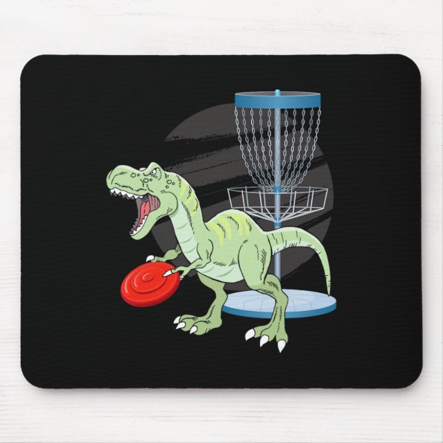 T Rex Frisbee Dinosaur Freizeitwerfer Dino Di Mousepad (Vorne)