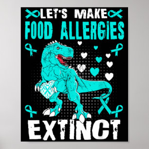 T-Rex für Kinder Jungen mit Lebensmittelallergie-B Poster