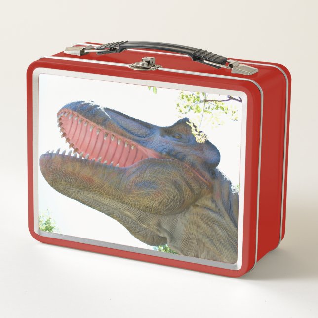T-Rex Geburtstagsfeier Metall Brotdose (Vorderseite)