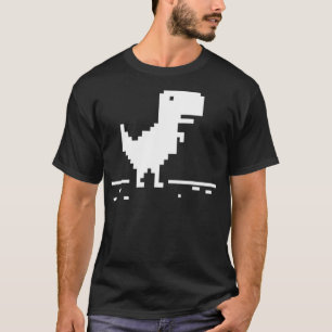T-Rex Geek Dinosaur Pixel Art keine Internetverbin T-Shirt