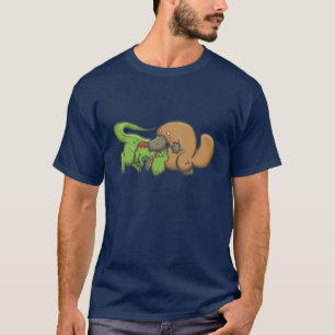 T-rex gegen Platypus T-Shirt