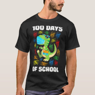 T Rex Gesicht Maske lustige 100 Tage der Schule Ju T-Shirt