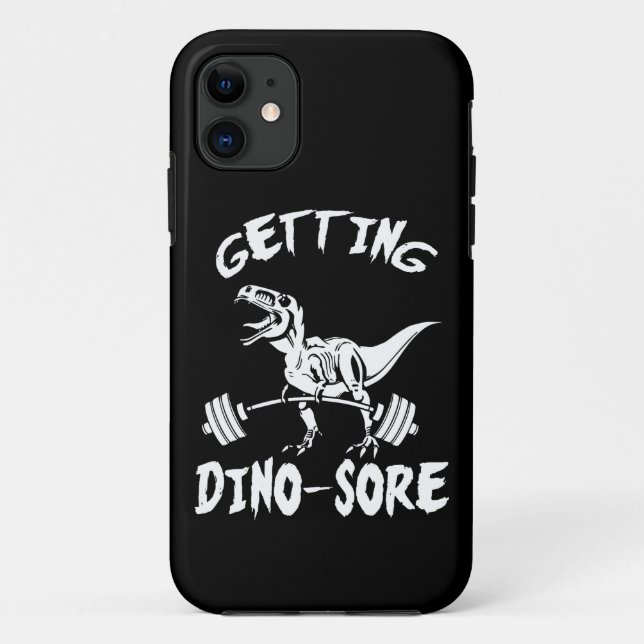 T-Rex, Getting Dino Wore, Funny, Cartoon, Workout Case-Mate iPhone Hülle (Rückseite)