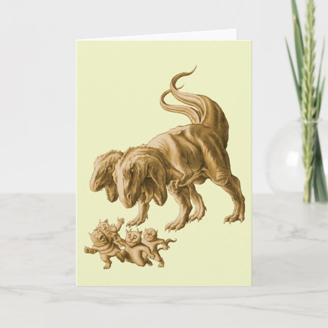 T.rex Grußkarte Karte (Vorderseite)