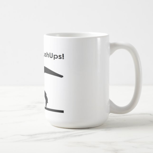 T-Rex Hasse, diePushups drücken, ups den lustigen Kaffeetasse (Rechts)