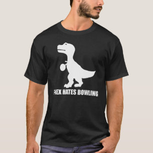 T-Rex hasst Bowlings-Dunkelheits-T - Shirt