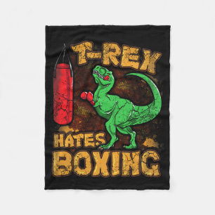 T-Rex hasst Boxen Lustiger Boxer Dinosaurier Tyran Fleecedecke