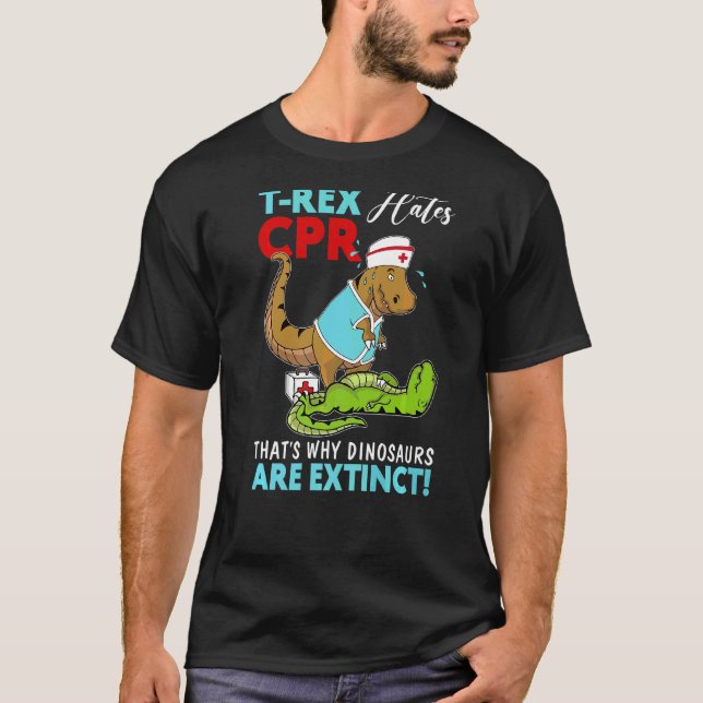 T Rex hasst CSR, deshalb sind Dinosaurier ausgesto T-Shirt (Vorderseite)