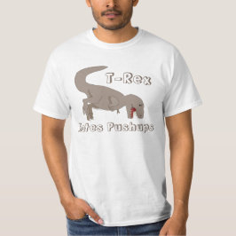 T-Rex hasst lustigen Fitnessdinosaurier der T-Shirt