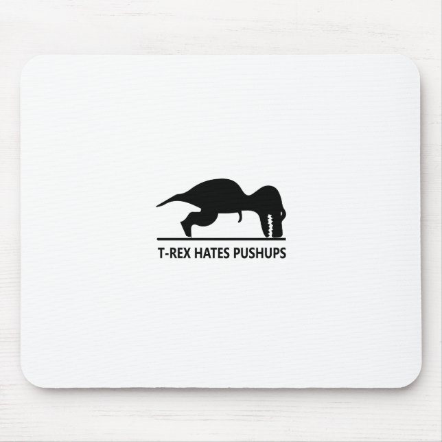 t-rex hasst pushups.ai mousepad (Vorne)