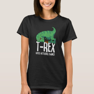 T Rex Hates Kettlebell Gym Kurz Arms Dino TRex T-Shirt