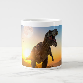 T-Rex Hoodie – Brüllender Dinosaurier Jumbo-Tasse