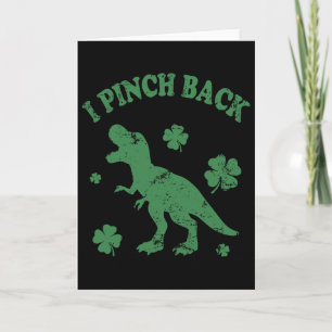 T-Rex ich boxe dich Lustiger St. Patrick's Day ich Karte