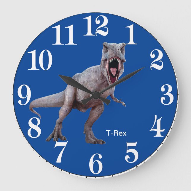 T-Rex image for Acrylic Wall Clock Große Wanduhr (Vorderseite)