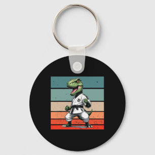 T.rex Karate Gi Schwarze Gürtel Fierce Powerful St Schlüsselanhänger
