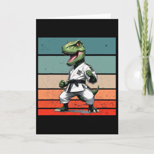 T.rex Karate Gi Schwarze Gürtel Furchteinflößende  Karte