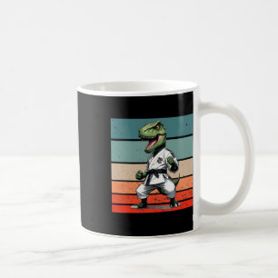 T.rex Karate Gi Schwarze Gürtel Furchterregende Mä Kaffeetasse