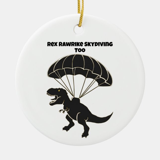 T-rex Keramik Ornament (Vorne)