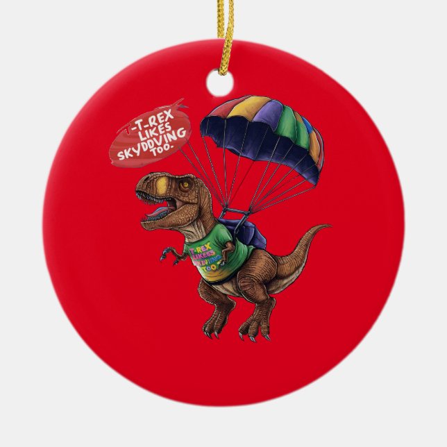 T-Rex Keramik Ornament (Vorne)