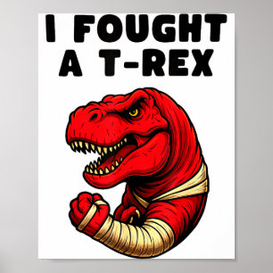 T-Rex Kinder Jungen Dinosaurier T-Shirt für gebroc Poster