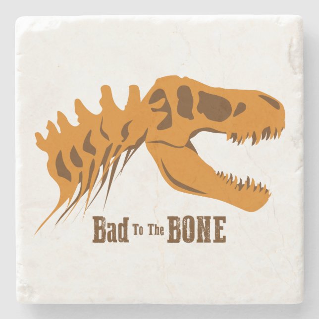T-Rex-Knochen Steinuntersetzer (Vorderseite)