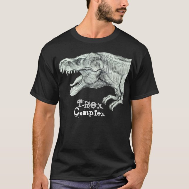 T Rex komplexes Tyrannosaurus-T-Shirt T-Shirt (Vorderseite)