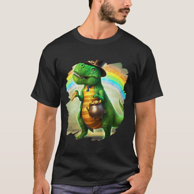 T Rex Leprechaun St Patricks Day Tyrannosaurus Re T-Shirt (Vorderseite)