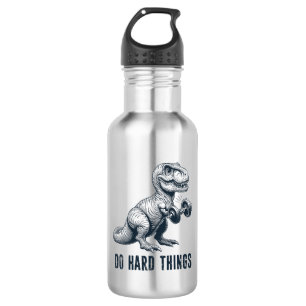 T-Rex macht harte Dinge Edelstahlflasche