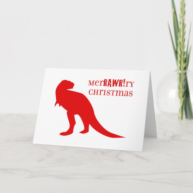 T-Rex MerRAWRry Weihnachten (Vorderseite)