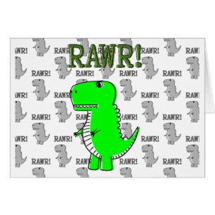 T-Rex mignon et en colère avec Motif noir et blanc