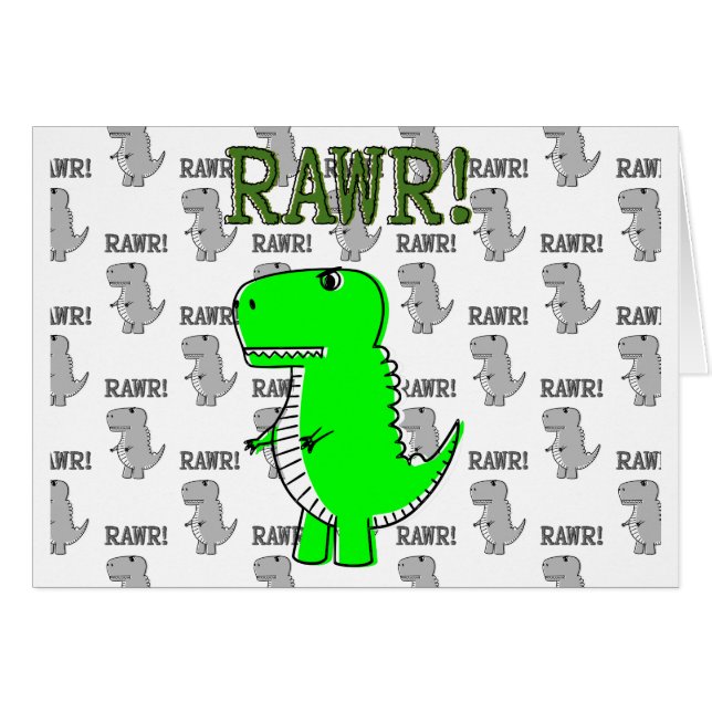 T-Rex mignon et en colère avec Motif noir et blanc (Devant horizontal)