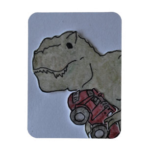 T Rex mit einem LKW-Flexmagneten Magnet