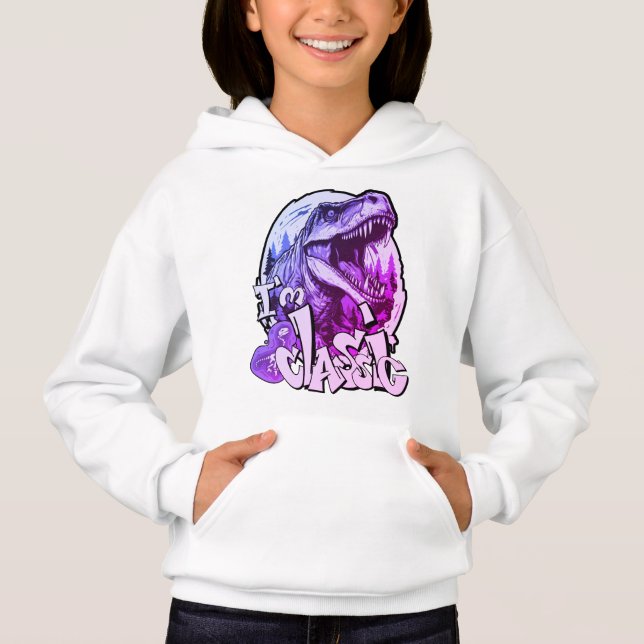 T-Rex mit "I m Classic"-Skript Hoodie (Vorderseite)