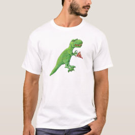 T-Rex mit Pizza T-Shirt