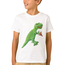 T-Rex mit Pizza