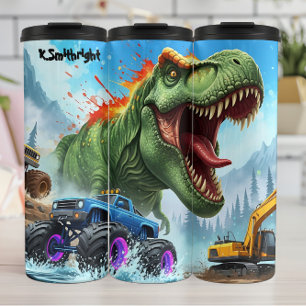 T-Rex-Monstertrucks-Baustellenchaos Thermosbecher