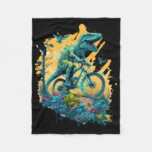 T-Rex-Mountainbike-Trail Radfahren Tyrannosa Fleecedecke