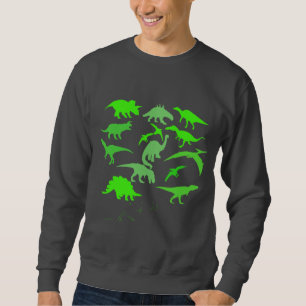 T-Rex Multiples Dinosaures Collage Sweat - shirt à