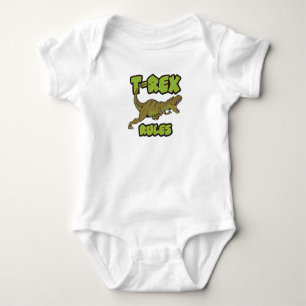 T-Rex ordnet Bodysuit an Baby Strampler
