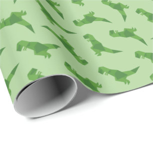 T-Rex Origami Geschenkpapier