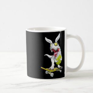 T Rex Ostern Dinosaurier Hase hält ein Ei und Ska Kaffeetasse