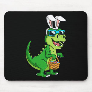 T Rex Ostersonne mit Eierkörbchen Spaß Dinosaurier Mousepad