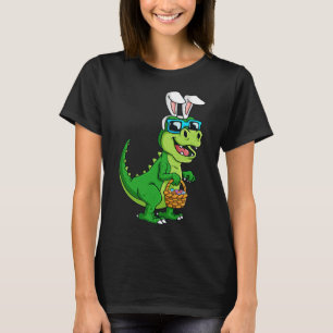 T Rex Ostersonne mit Eierkörbchen Spaß Dinosaurier T-Shirt