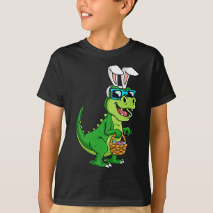 T Rex Ostersonne mit Eierkörbchen Spaß Dinosaurier T-Shirt