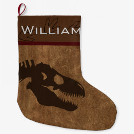 T-Rex Personalisierter Strumpf Großer Weihnachtsstrumpf