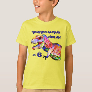 T-Rex Personalisiertes Geburtstagshirt T-Shirt