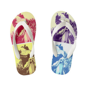 T-Rex Pop Art Kinderbadesandalen