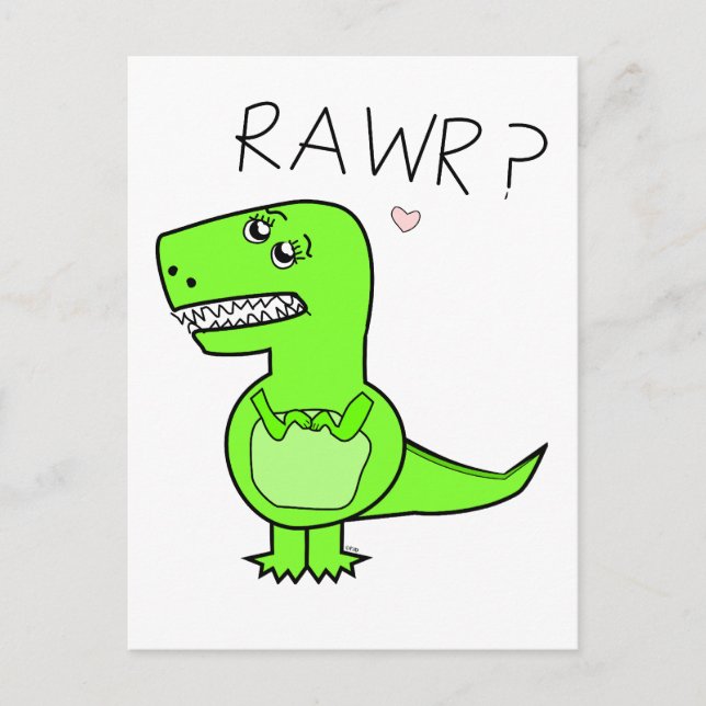 T-Rex-Postkarte Postkarte (Vorderseite)