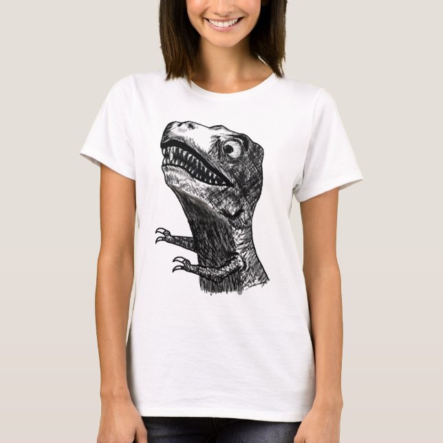 T-Rex Rage Meme - Ladys Angepasst T - Shirt (Vorderseite)